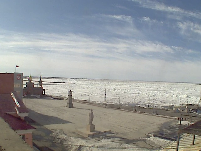 Енисей в Дудинке сегодня. Снимок: webcam.norcom.ru. snapshot.jpg